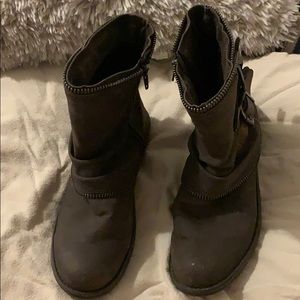 Gently worn brownish/gray ankle boots